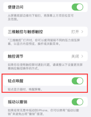 崇信苹果授权维修站分享iPhone轻点无法唤醒怎么办 